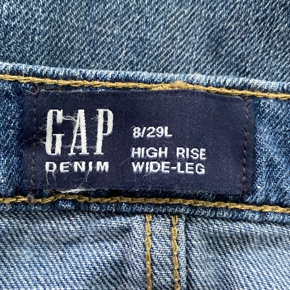 GAP High Rise Wide Leg Jeans - Size 8/29 LONG - Picture 3 of 8
